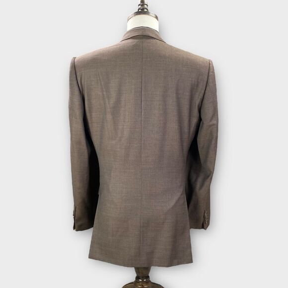 Ermenegildo Zegna Neiman Marcus Blazer Mens 42R 'Traveller' Brown Herringbone - Picture 4 of 12